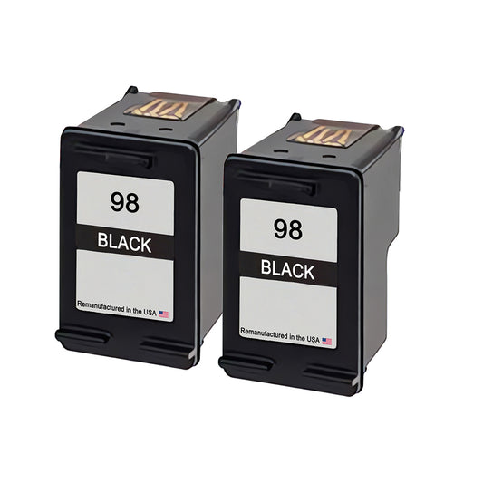 U.S. Remanufactured for HP 98 (C9364WN) Black Twin Pack Ink Cartridges