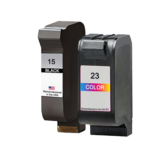 U.S. Remanufactured for HP 15 Black / 23 Color Combo Pack Ink Cartridges