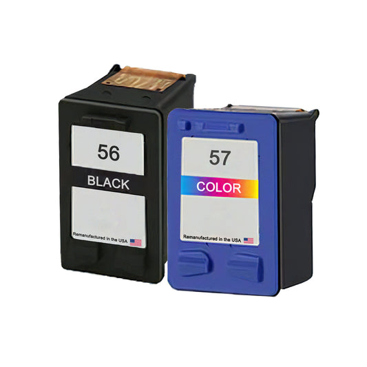 U.S. Remanufactured for HP 56 Black / 57 Color Combo Pack Ink Cartridge
