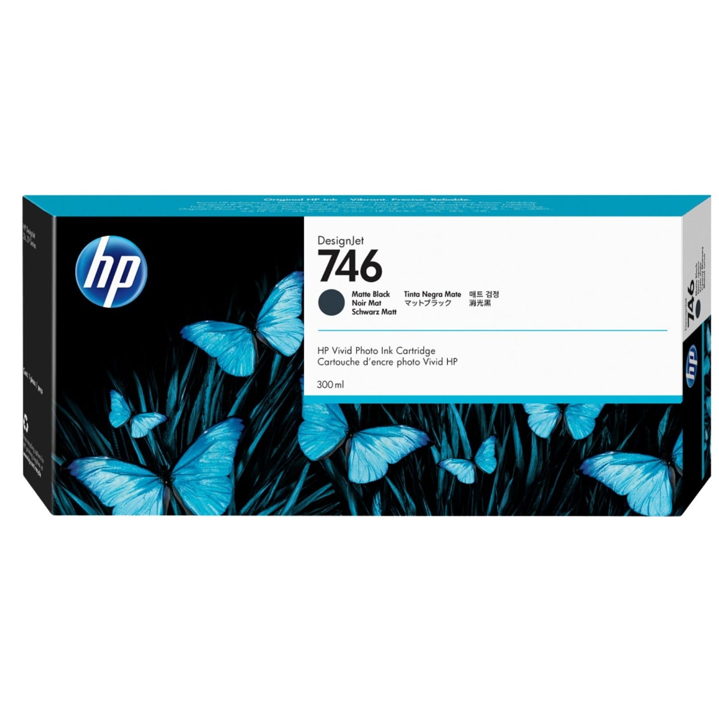 New, Pre-Owned - HP 746 300-ml Matte Black DesignJet Inkjet Cartridge, P2V83A