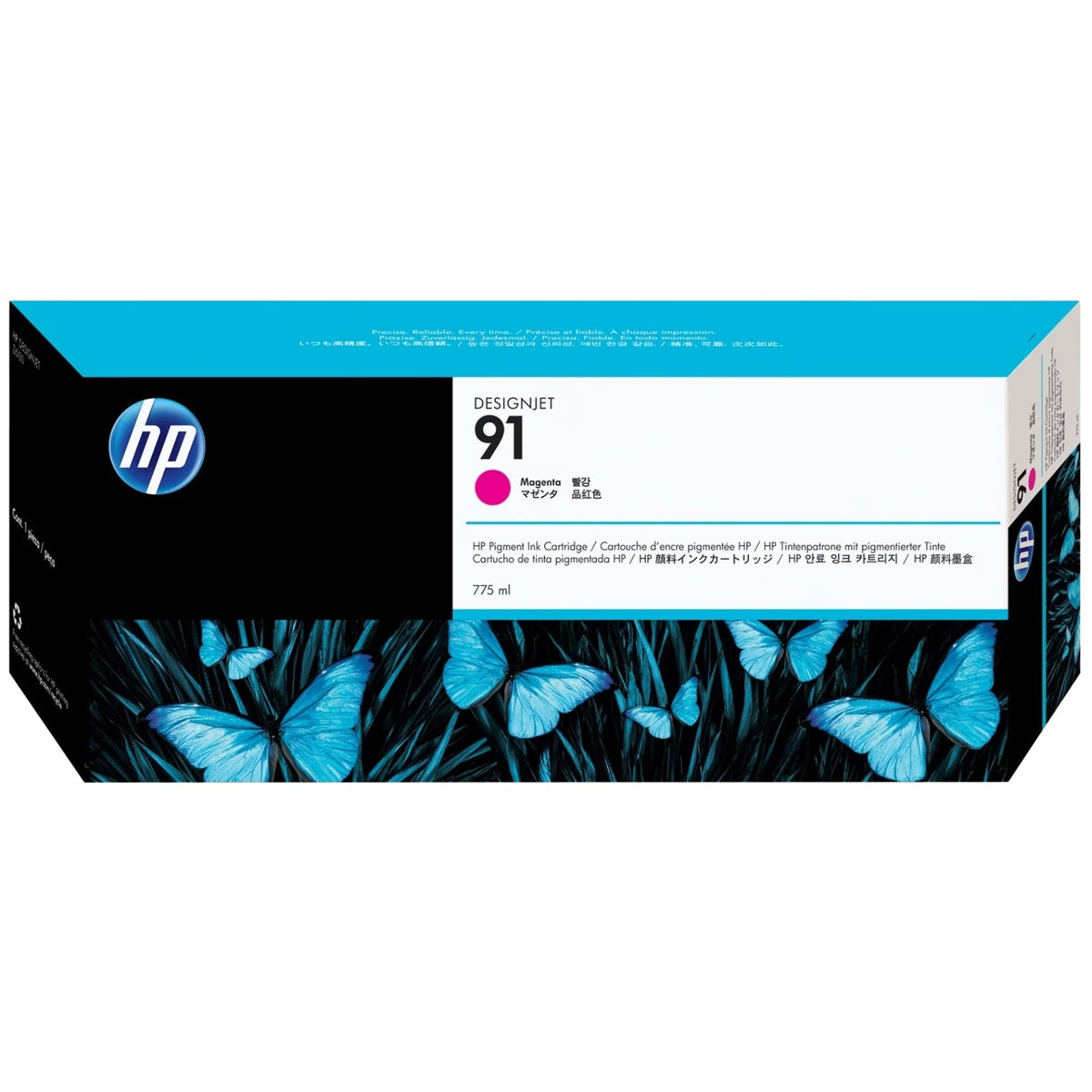 New, Pre-Owned - HP 91 775-ml (C9468A) Magenta Ink Cartridge