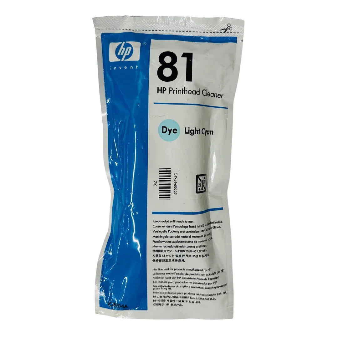 Genuine HP 81 Light Cyan Printhead Cleaner ONLY