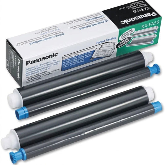 New, Pre-Owned - Panasonic KX-FA55 Black Fax Refill Roll (2-Pack)
