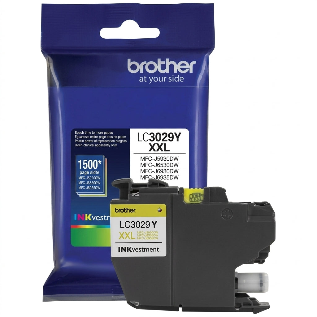 New, Pre-Owned, Original Brother LC3029 Extra High Yield Yellow Ink Cartridge, LC3029Y