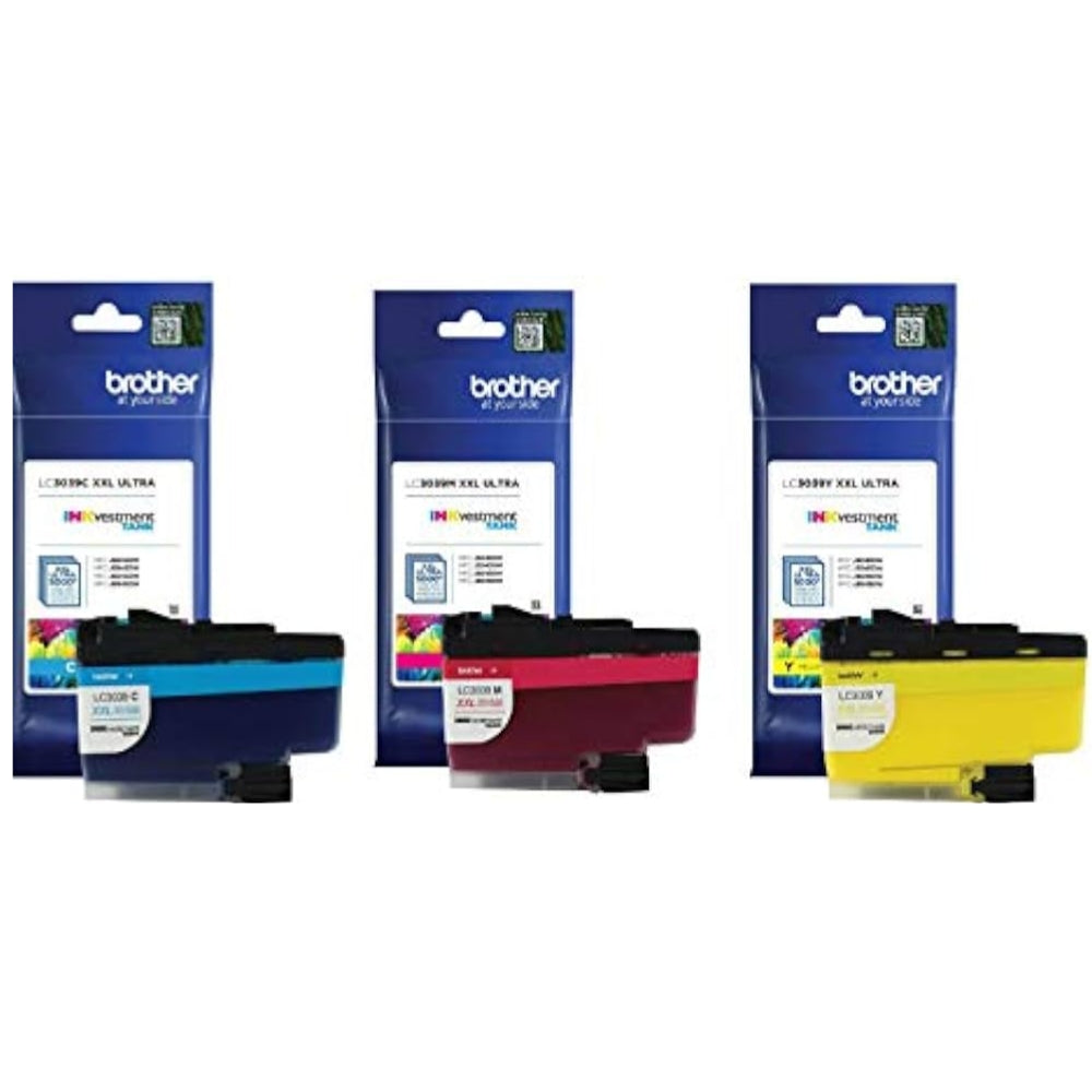 New, Pre-Owned, Original Brother LC3039 Ultra High Yield Cyan/ Magenta /YellowInk Cartridge, LC30393PK