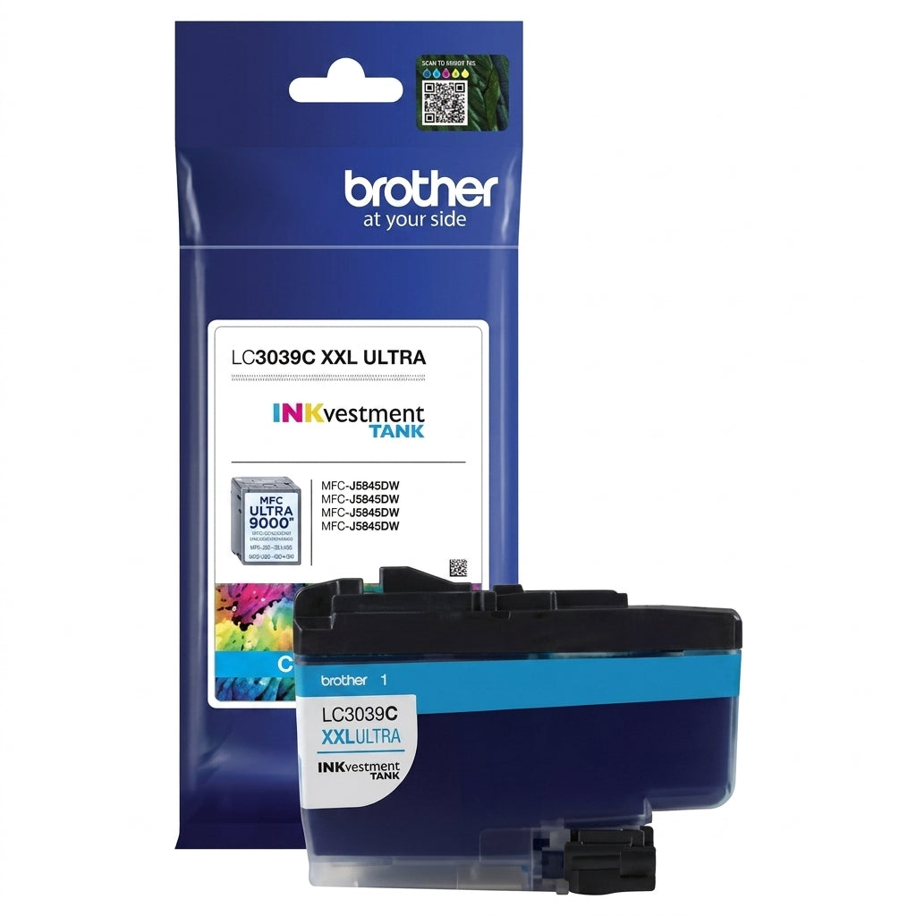 New, Pre-Owned, Original Brother LC3039 Extra High Yield Cyan Ink Cartridge, LC303C