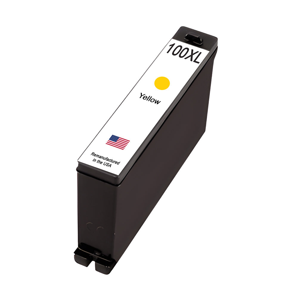 U.S. Remanufactured for Lexmark #100XL 14N1095 Yellow Ink Cartridge High Yield