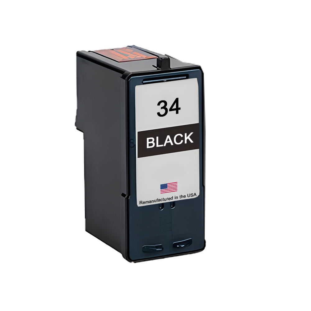 U.S. Remanufactured for Lexmark #34 18C0034 Black Ink Cartridge