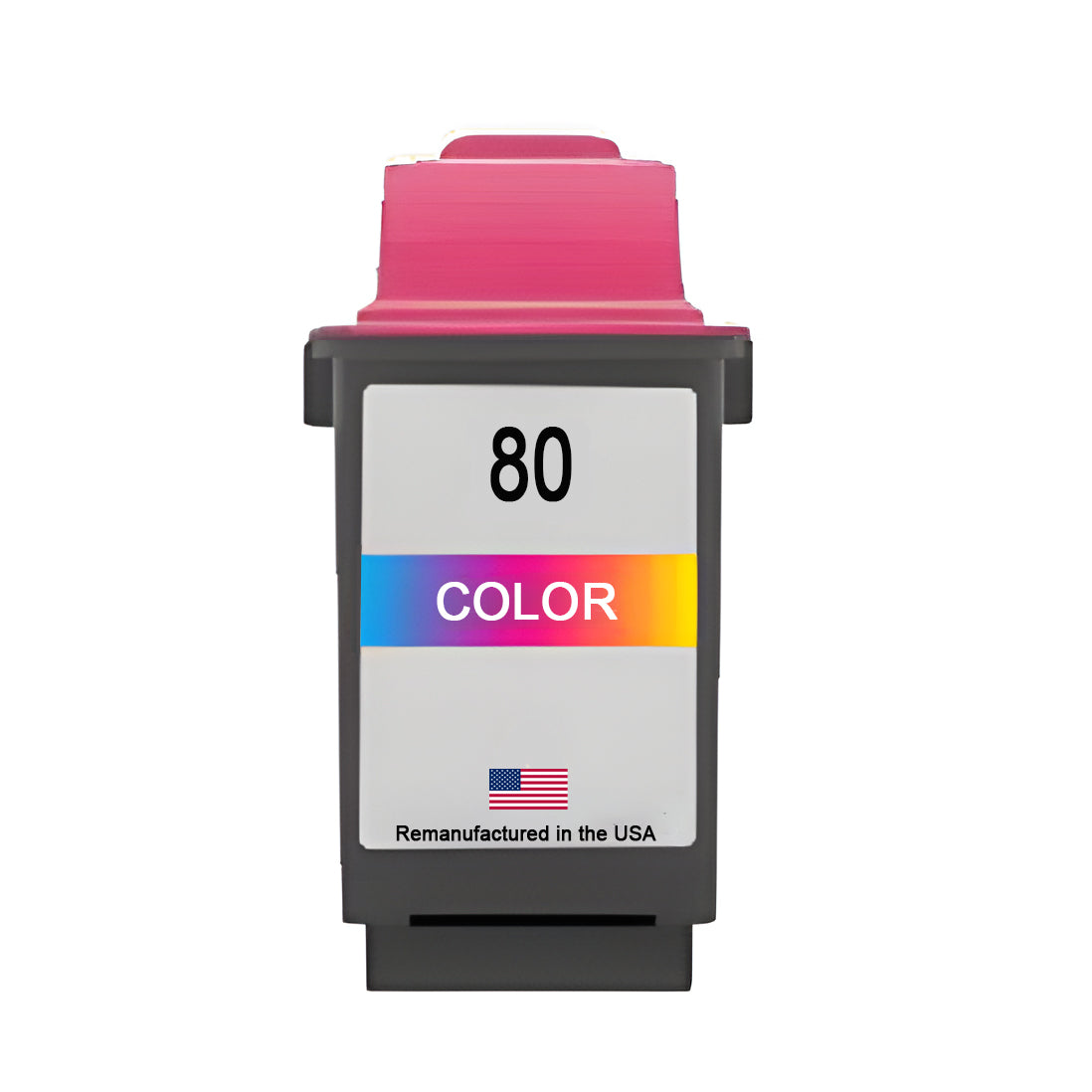 U.S. Remanufactured for Lexmark #80 12A1980 Color Ink Cartridge