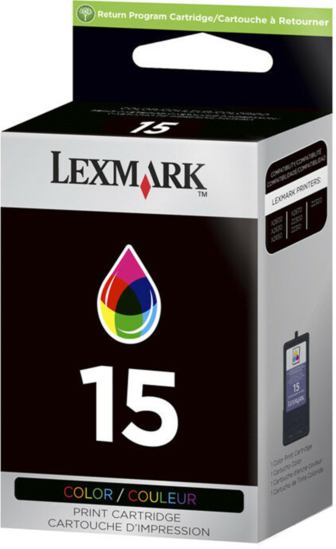 New, Pre-Owned - Lexmark No#15 (18C2110) Color Ink Cartridges