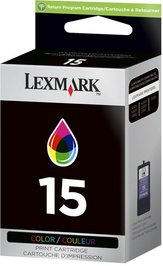 New, Pre-Owned - Lexmark No#15 (18C2110) Color Ink Cartridges
