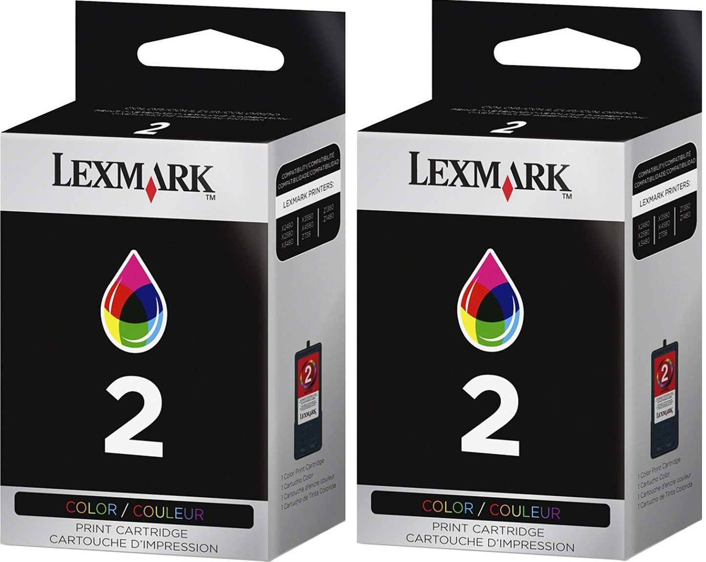 New, Pre-Owned - Lexmark No. 2 (18C1501) Combo Twin Pack Color ink