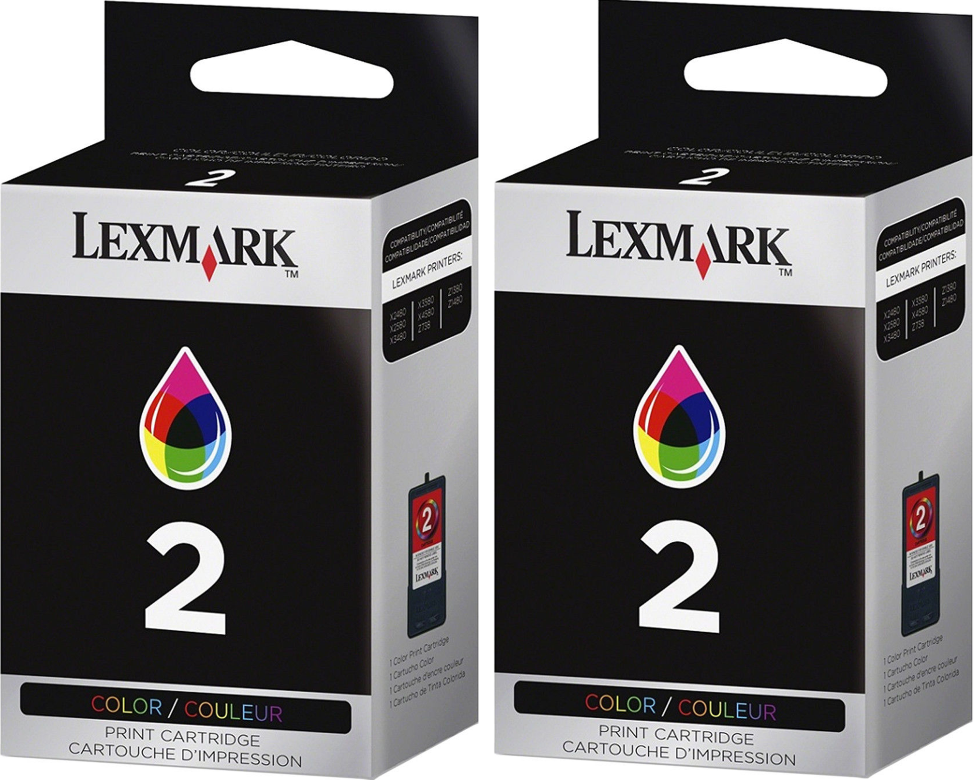 New, Pre-Owned - Lexmark No. 2 (18C1501) Combo Twin Pack Color ink