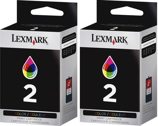 New, Pre-Owned - Lexmark No. 2 (18C1501) Combo Twin Pack Color ink