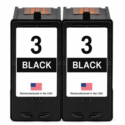 U.S. Remanufactured for Lexmark #3 18C1530 Black Ink Cartridge Twin Pack