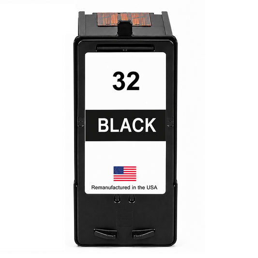 U.S. Remanufactured for Lexmark #32 18C0032 Black Ink Cartridge