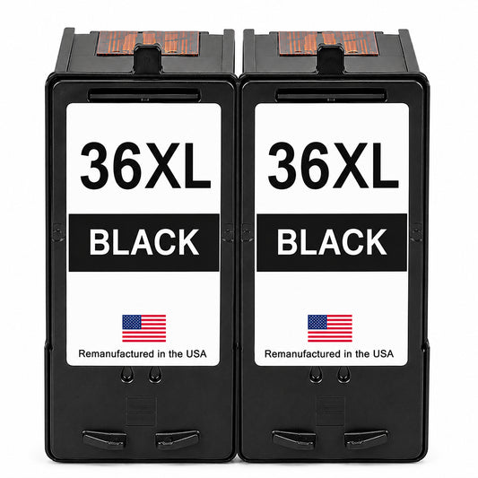 U.S. Remanufactured for Lexmark #36XL 18C2170 Black Ink Cartridge High Yield Twin Pack