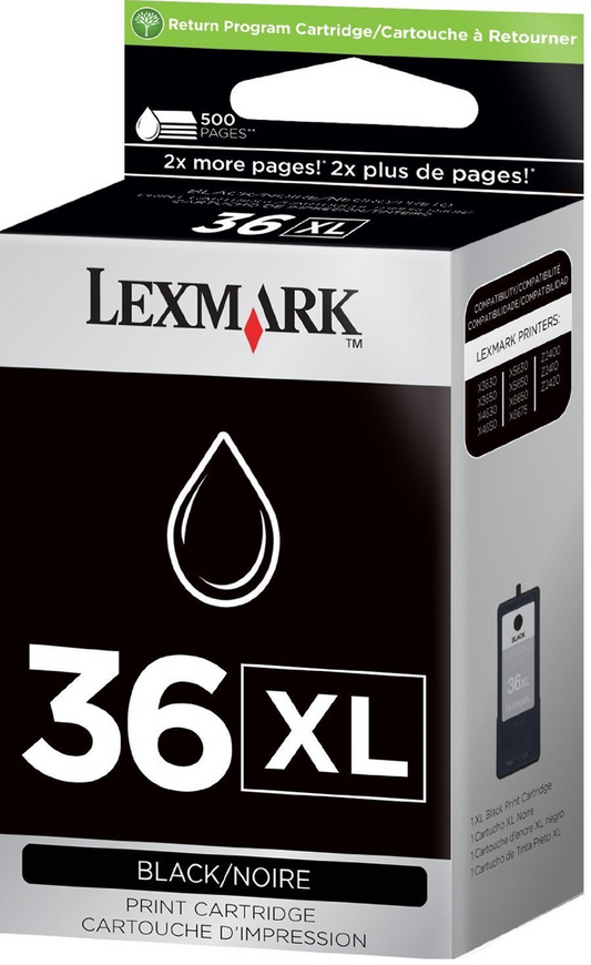 New, Pre-Owned - Lexmark No.36Xl (18C2170) Black High Yield Black Ink Cartridge