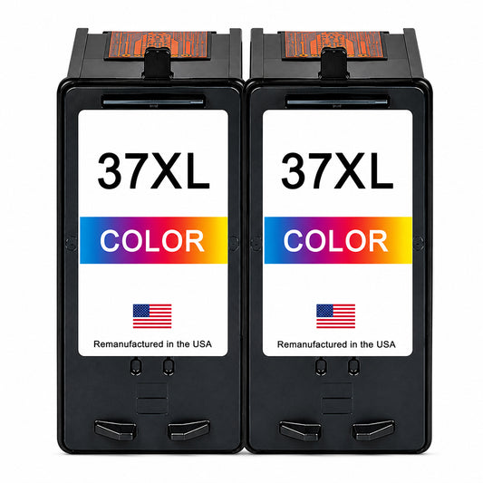 U.S. Remanufactured for Lexmark #37XL 18C2180 Color Ink Cartridge High Yield Twin Pack