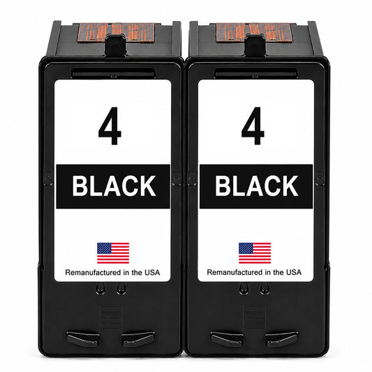 U.S. Remanufactured for Lexmark #4 18C1974 Black Ink Cartridge Twin Pack