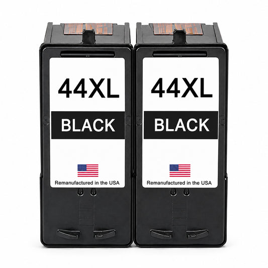 U.S. Remanufactured for Lexmark #44XL 18Y0144 Black Ink Cartridge High Yield Twin Pack