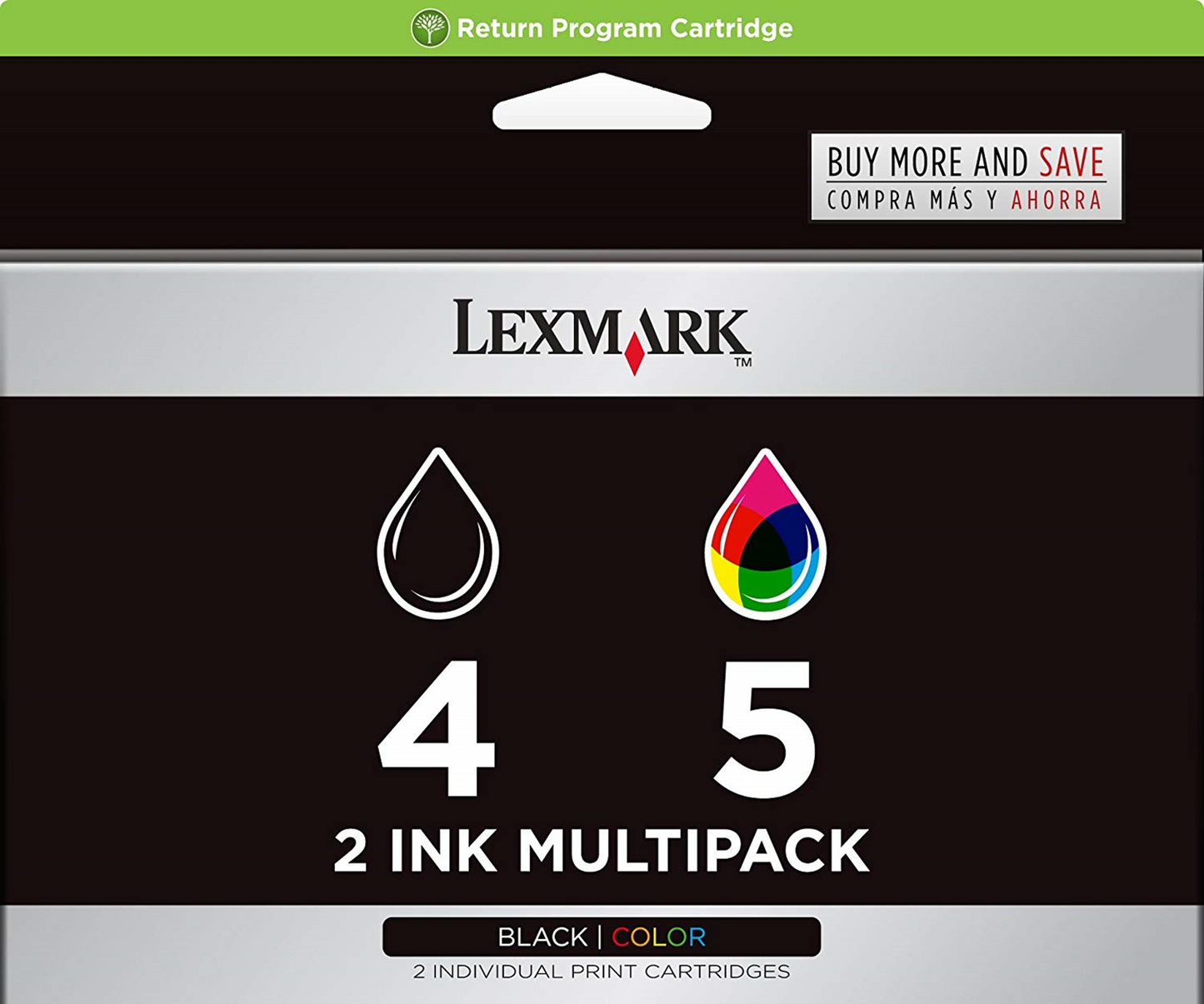 New, Pre-Owned - Lexmark #4 & #5 Black/Color Combo Pack