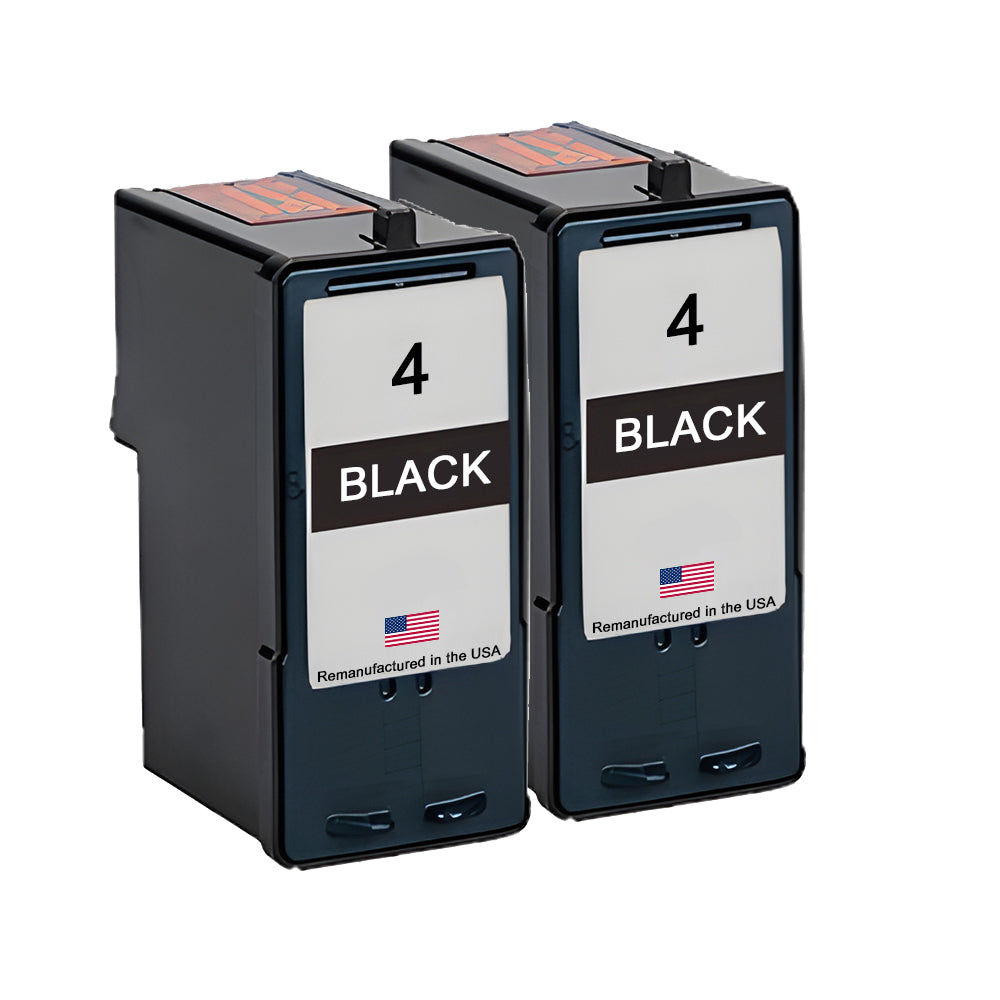 U.S. Remanufactured for Lexmark #4 18C1974 Black Ink Cartridge Twin Pack