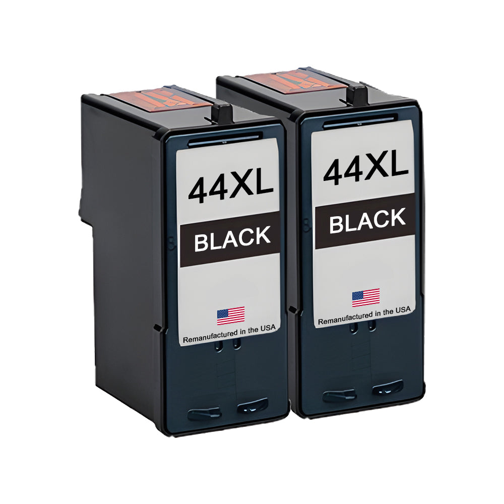 U.S. Remanufactured for Lexmark #44XL 18Y0144 Black Ink Cartridge High Yield Twin Pack