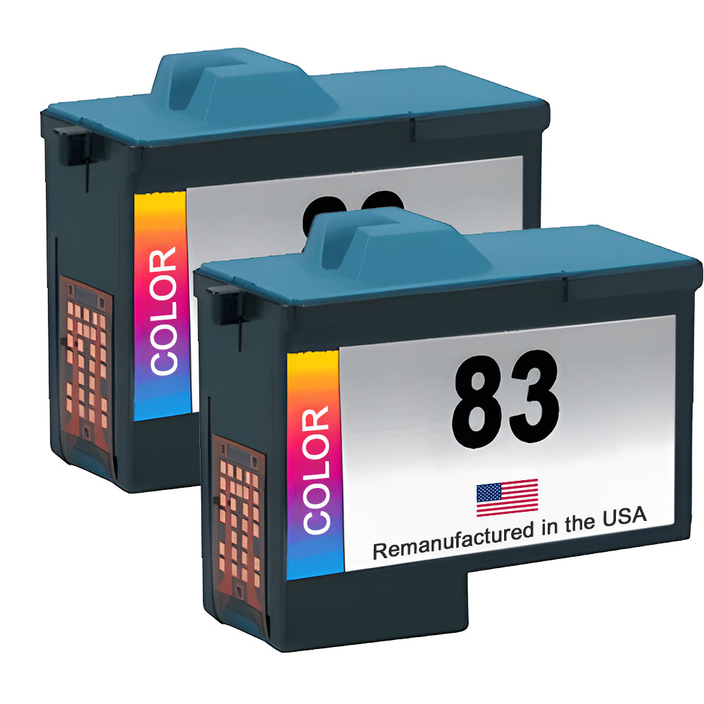 U.S. Remanufactured for Lexmark #83 18L0042 Color Ink Cartridge Twin Pack