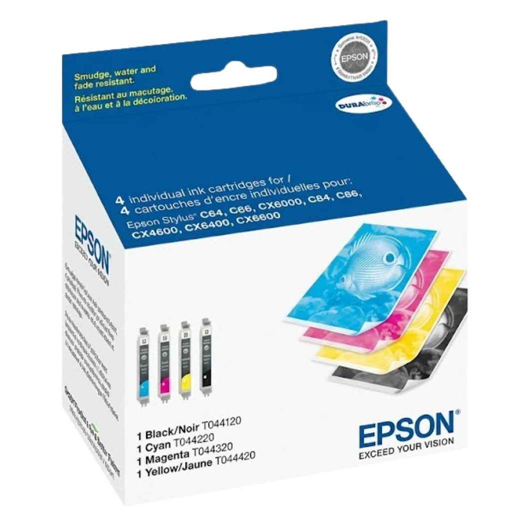 New, Pre-Owned - Epson T044 Black & Color  Ink Cartridges