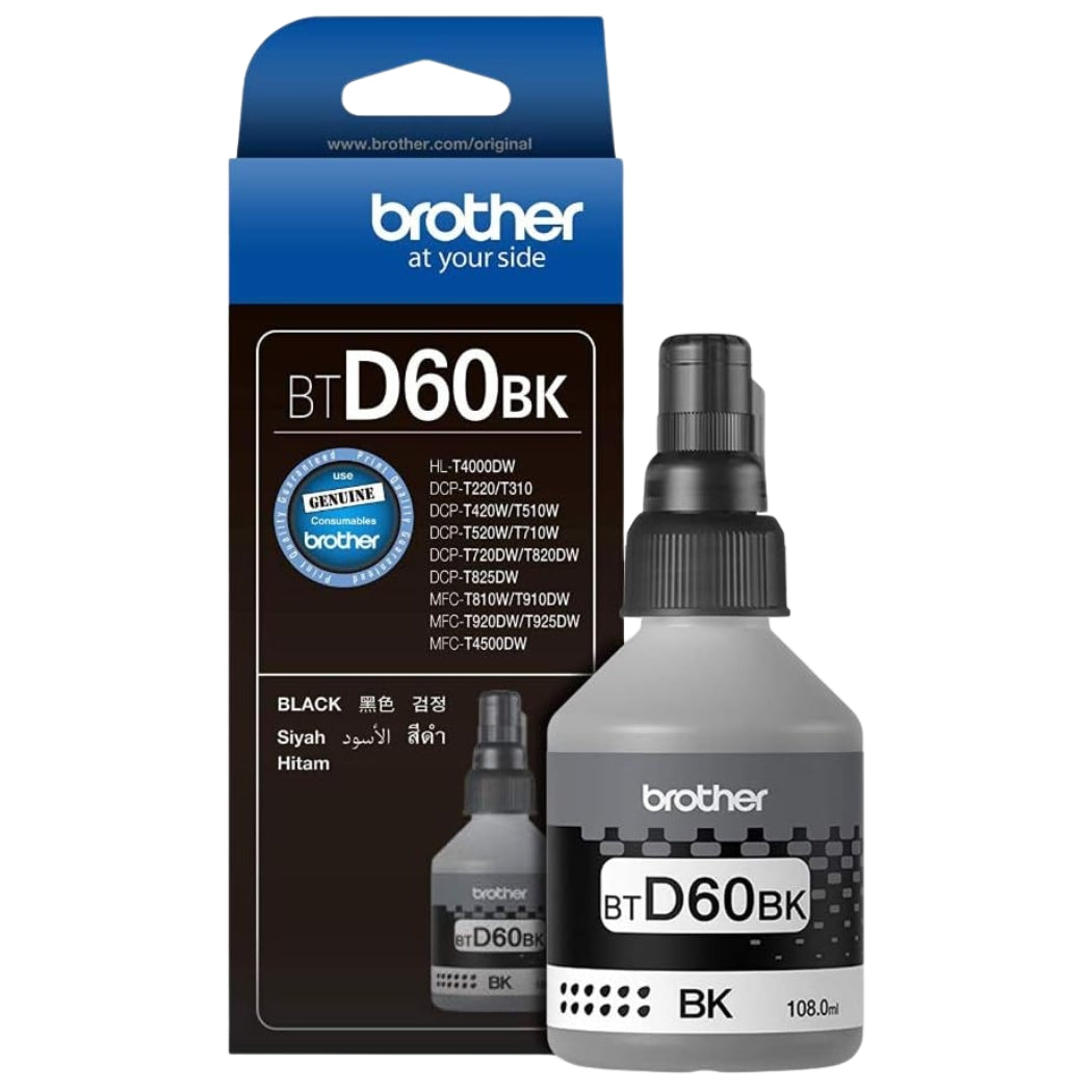 New, Pre-Owned - Brother BTDR60BK Ultra High Yield Black ink bottle