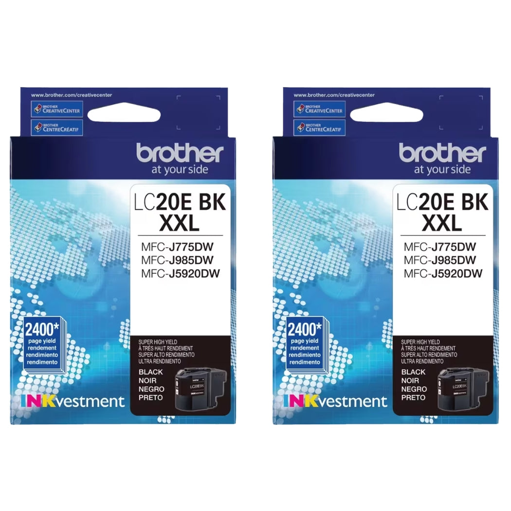 New, Pre-Owned - Brother LC20E Extra High Yield Black Ink Cartridge