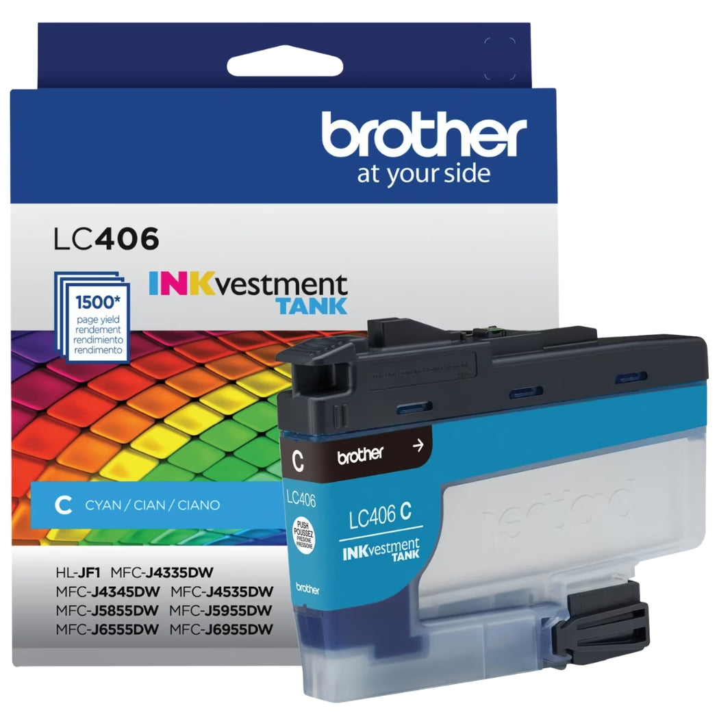 New, Pre-Owned - Brother LC406 Cyan Cartridge