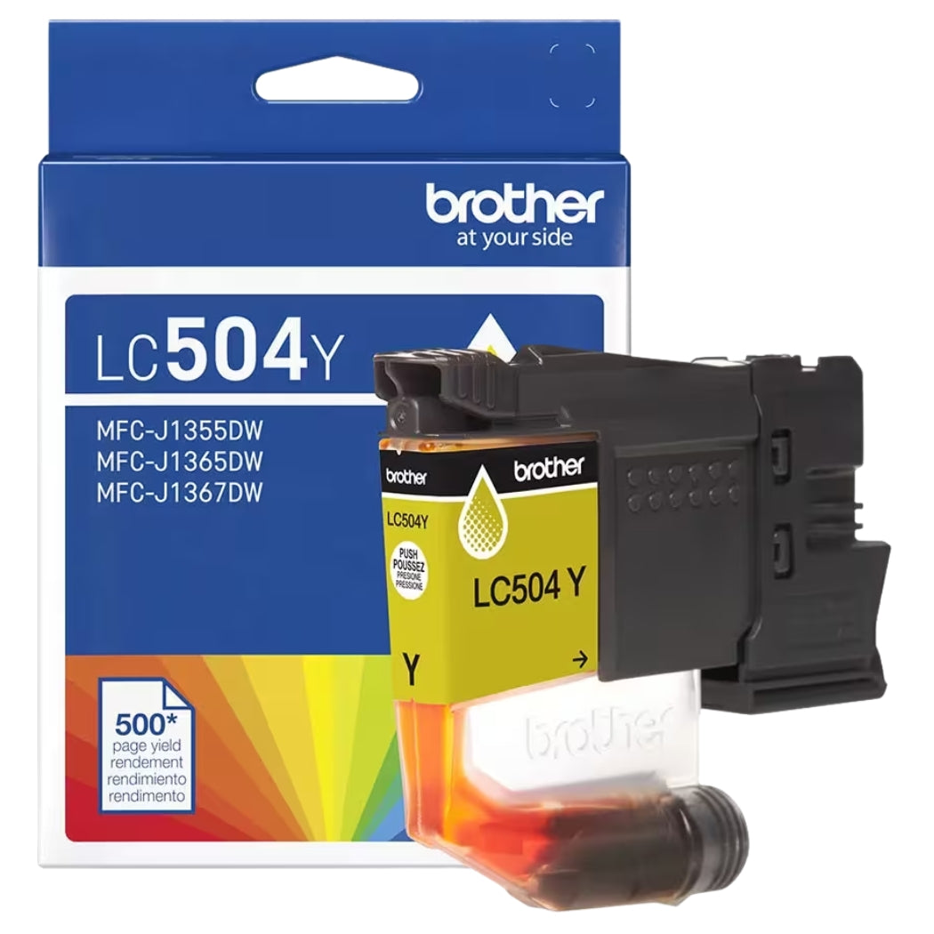 New, Pre-Owned - Brother LC504 Standard Yield Yellow Ink Cartridge