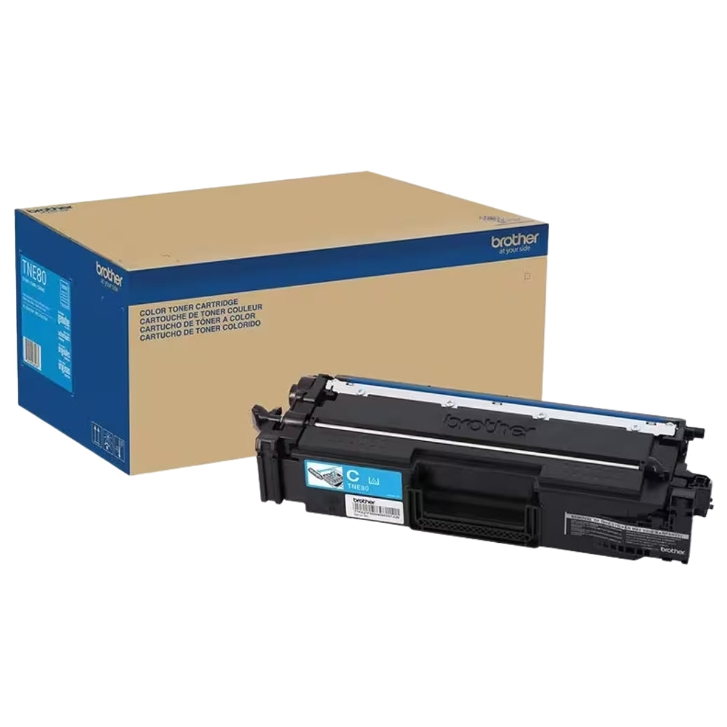 New, Pre-Owned - Brother TN-E80 Super High Yield Cyan Toner Cartridge