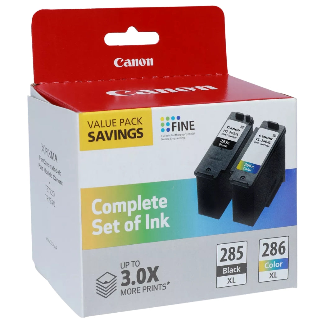 New, Pre-Owned - Canon 285XL/286XL High Yield Black and Color Ink Cartridge, 2 Pack