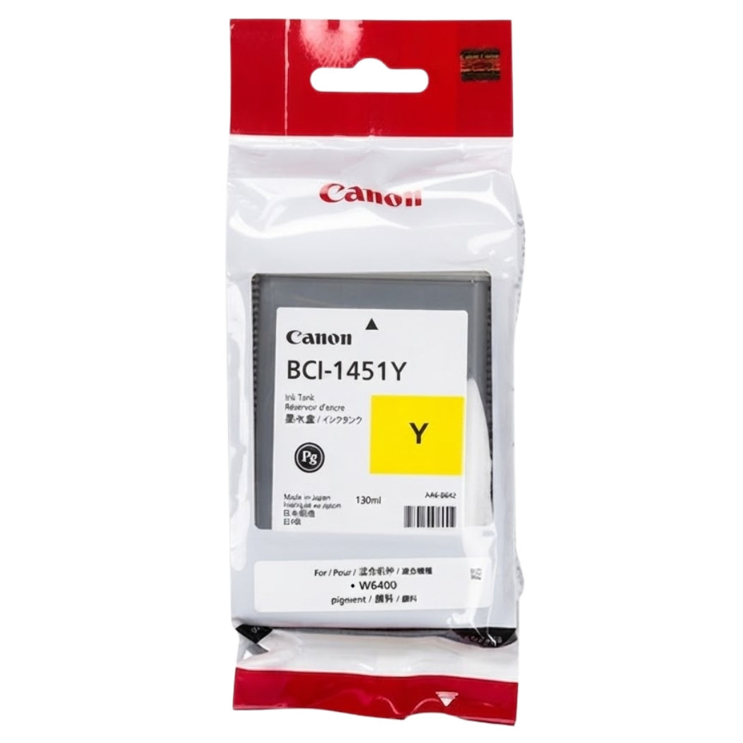 New, Pre-Owned - Canon BCI-1451 Standard Yield Yellow Ink Cartridge, 0173B001