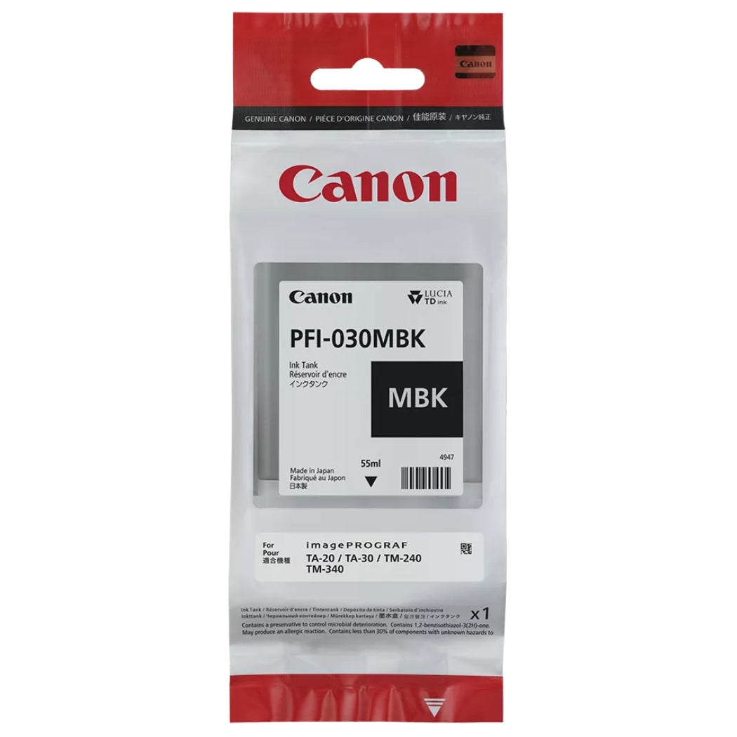 New, Pre-Owned - Canon PFI-030 Standard Yield Black Ink Cartridge, 3489C001