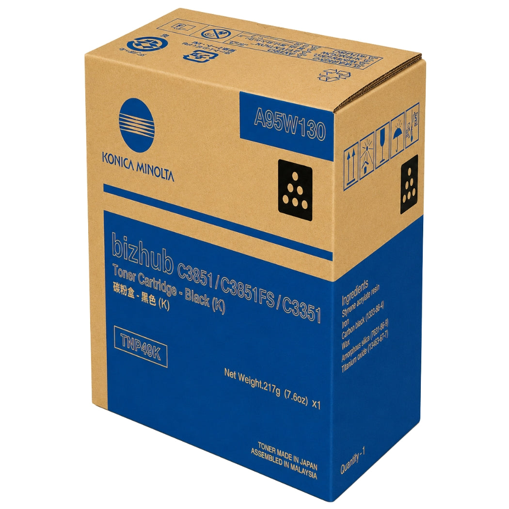New, Pre-Owned - Konica Minolta TNP49K High Yield Black Toner Cartridge, A95W130