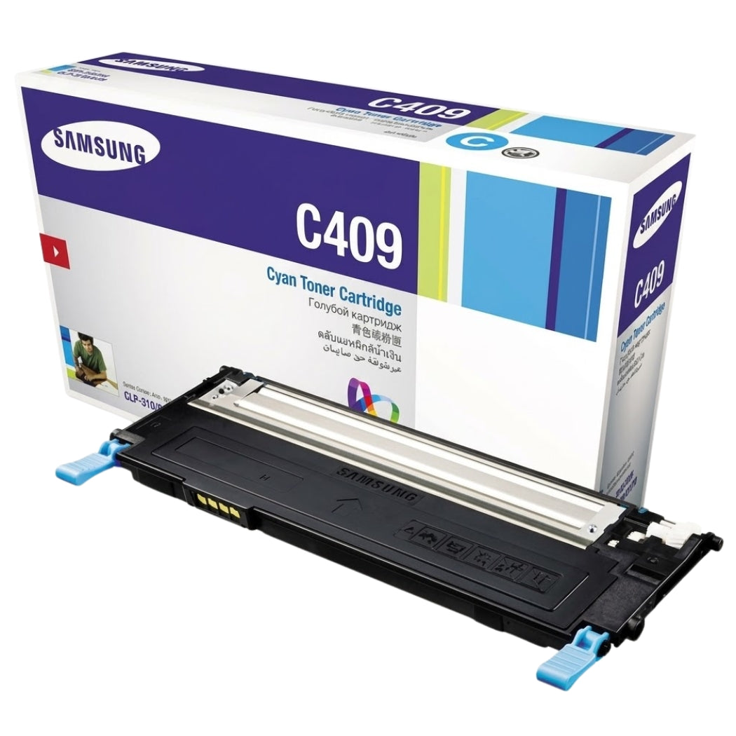 New, Pre-Owned - Samsung C409 Standard Yield Cyan Toner Cartridge, CLT-C409S