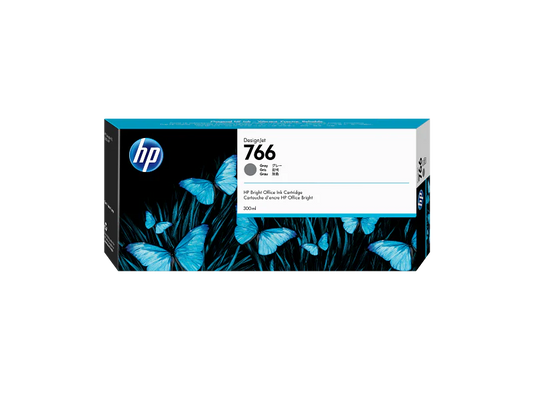 Original HP 766 High Yield Gray 300ml Ink Cartridge