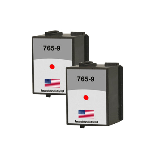 U.S. Remanufactured for Pitney Bowes 765-9 Fluorescent Red Ink Cartridges Twin Pack