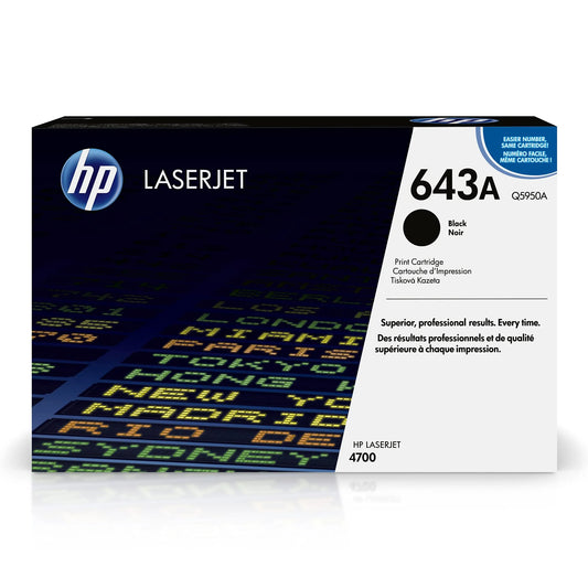 Genuine HP 643A Standard-Yield Black Laser Toner Cartridge