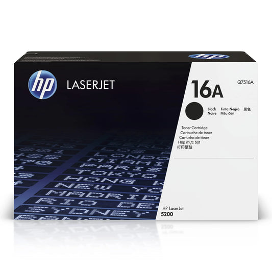 Genuine HP 16A Standard-Yield Black Laser Toner Cartridge