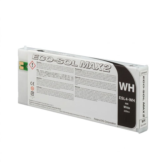 New, Pre-Owned - Roland ESL4 Eco-Sol White Ink Cartridges - 220 ML