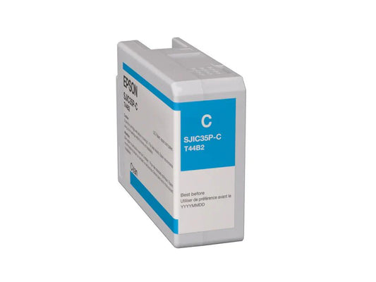 Original Epson SJIC35P-C High-Yield Cyan Ink Cartridge