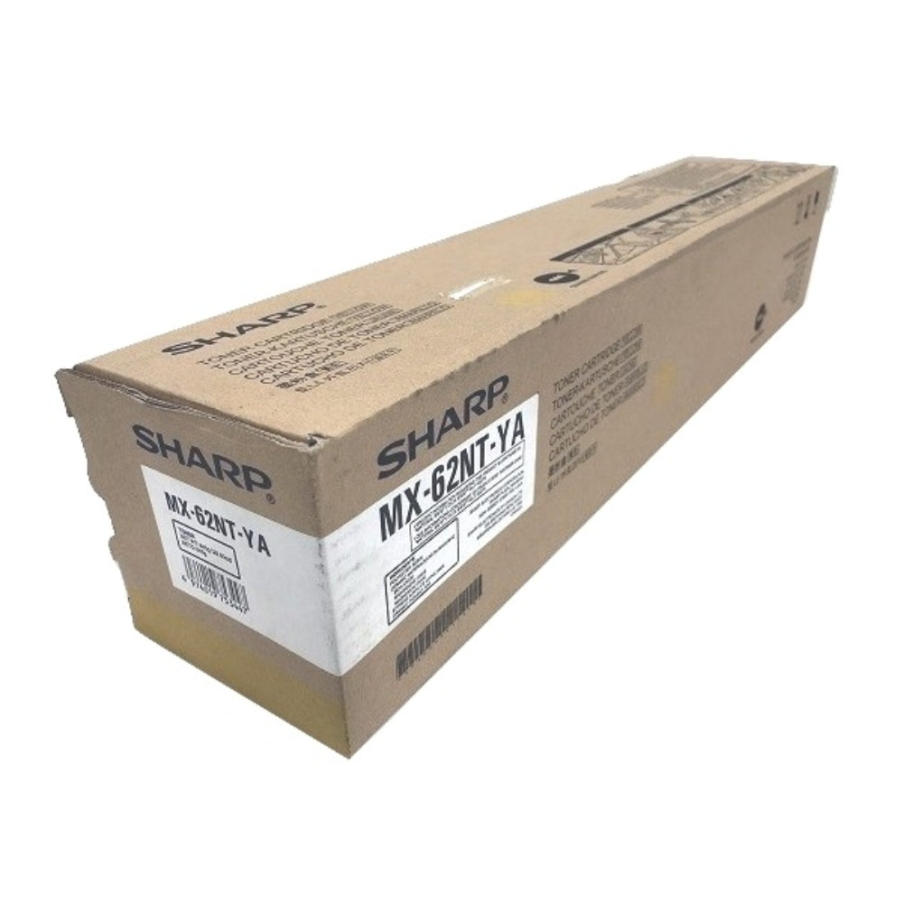 Original Sharp MX-62NT-YA High Yield Yellow Toner Cartridge, MX62NTYA