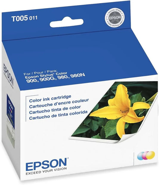 Genuine Epson T005 Standard-Yield Color Inkjet Cartridge