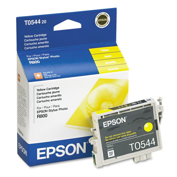 Genuine OEM Epson (T0544) Yellow Ink Cartridge, T054420