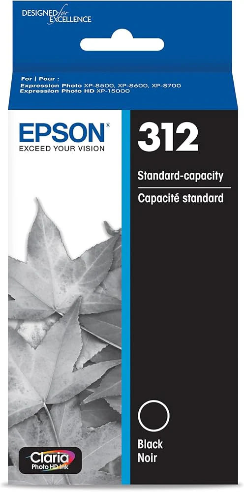 Genuine Epson 312 Black Claria Photo HD Ink Cartridge